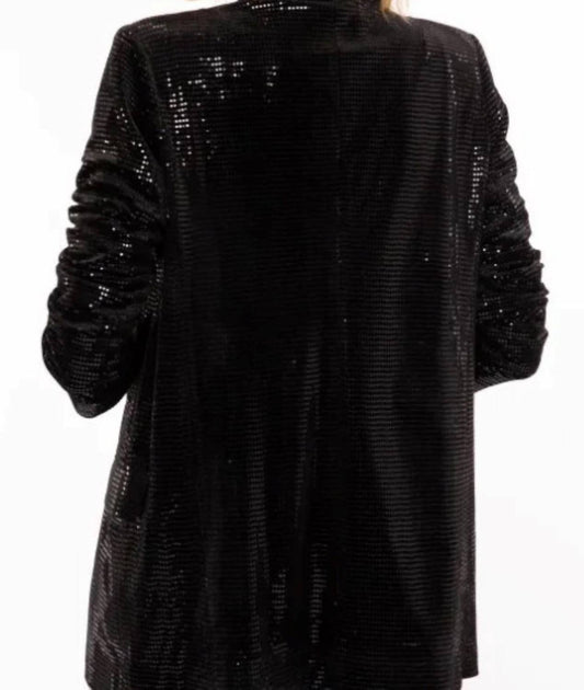 bishop + young Steal The Night Sequin Blazer Black Small 4