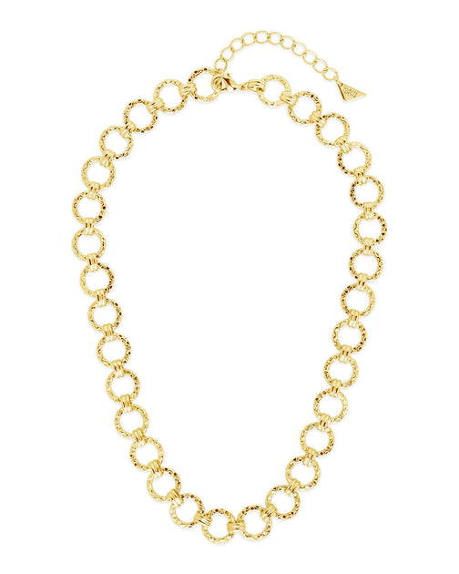 Sterling Forever Molten Chain Necklace Gold One Size 4