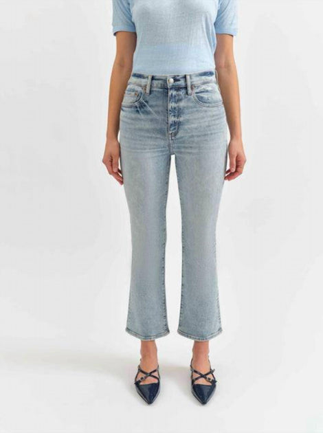 Daze Shy Girl Crop Flare Jean Blue 25 2