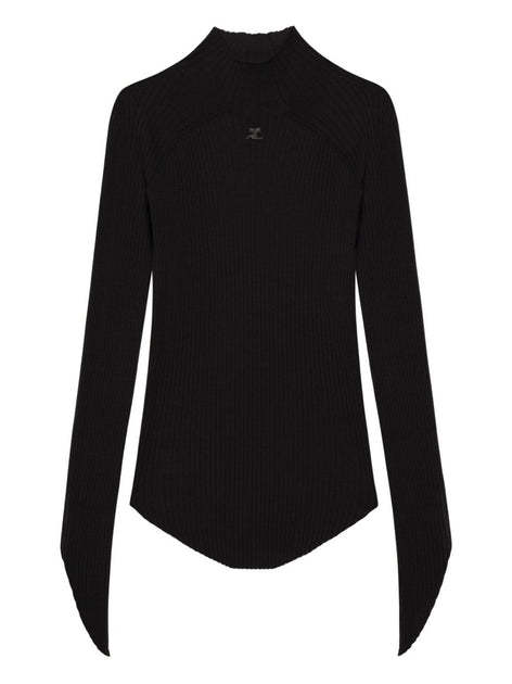 Courrèges Ribbed Knit Top Black XS 3