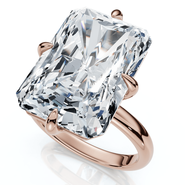 Pompeii3 Radiant Diamond Solitaire Engagement Ring Gold/Platinum US 4 2
