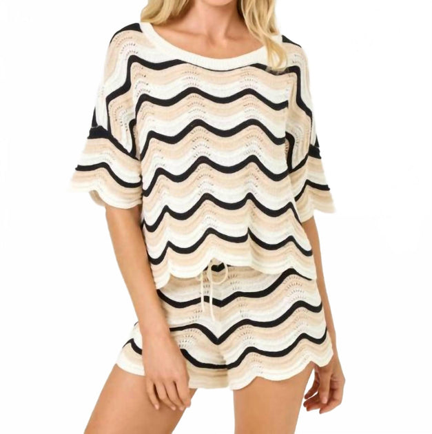 L Space Make Waves Knit Short Multi Small 2