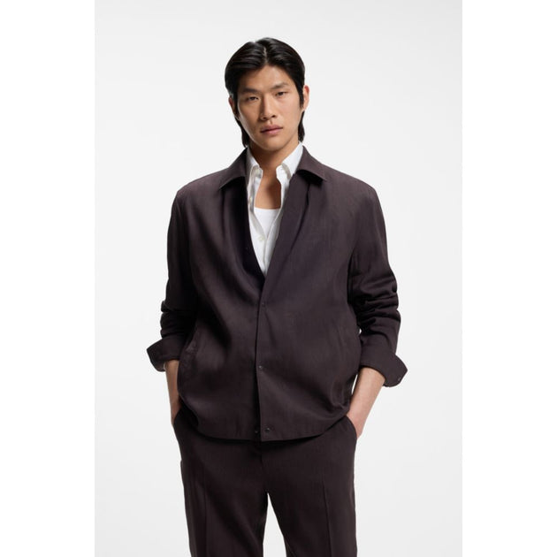 Boss Relaxed-fit Overshirt Brown 40 Waist 4