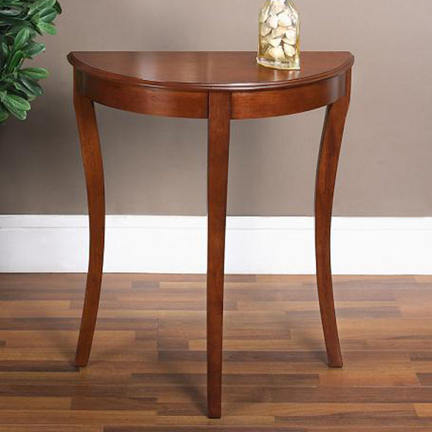 Hivvago Half Moon Console Table Cherry 4