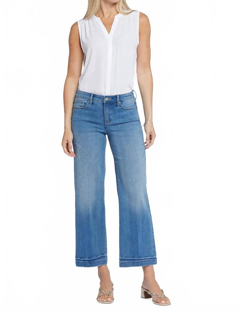 NYDJ Teresa Wide Leg Ankle Jean Blue US 12 2