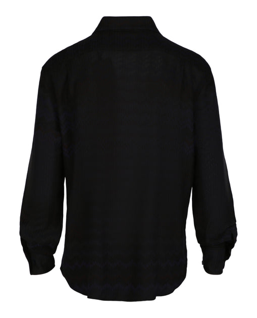 M Missoni Long-Sleeved Shirt Black Medium 4
