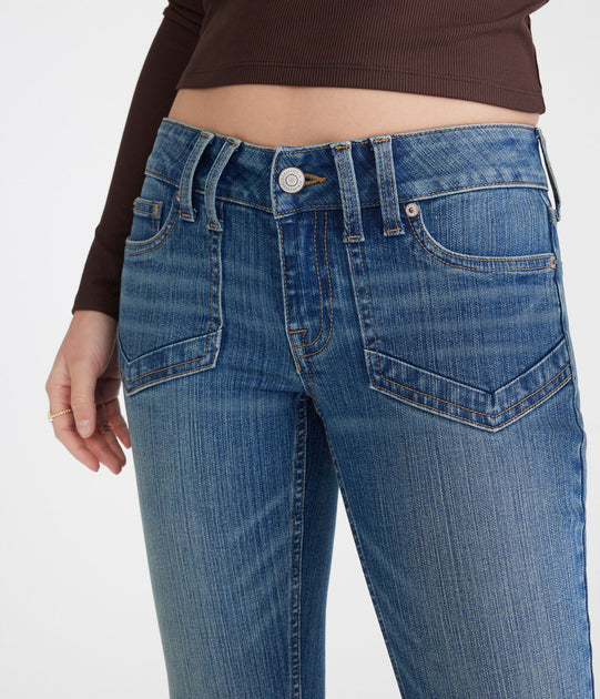 Aeropostale Low-Rise Flare Jean Blue US 2 4