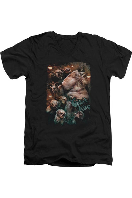 Gildan The Hobbit Goblin King V-Neck T-Shirt Black Medium 2