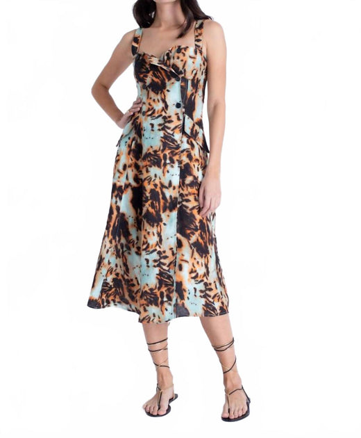 Karina Grimaldi Lexi Print Midi Dress Multi XS 2