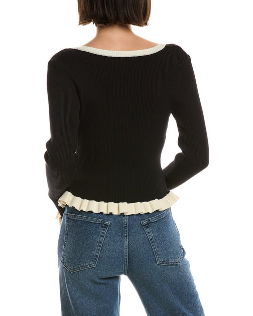 Avantlook Rib Knit Top Black Medium 3