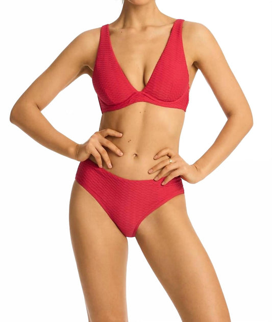 Sea Level Australia Honeycomb Regular Bikini Pant Pink US 6 2