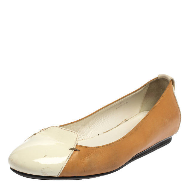 Tod's Ballet Flats White/Brown EU 36 2