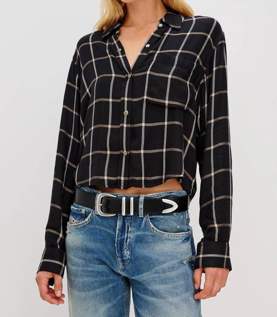 Rails Malin Plaid Button Down Hemd Schwarz 2