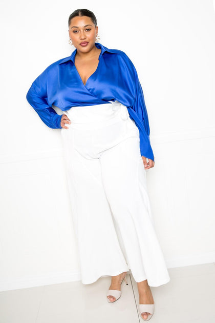 TRUEDAMES Top Satin Enveloppe Blanc 2X 2
