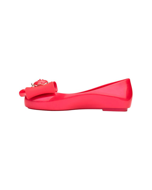 Mini Melissa Sweet Love + Snow White Ballerina Flat Red US 2 3