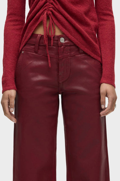 Hudson Rosie High-Rise Wide Leg Ankle Jean Red 29 4