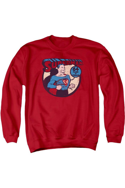 Gildan DC Comics Superman Adult Crewneck Sweatshirt Red XLarge 2