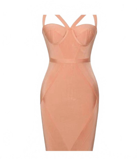 Miss Circle Bandage Dress Pink Medium 3