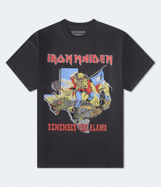 Aeropostale Iron Maiden Remember The Alamo Graphic T-Shirt Black Small 2