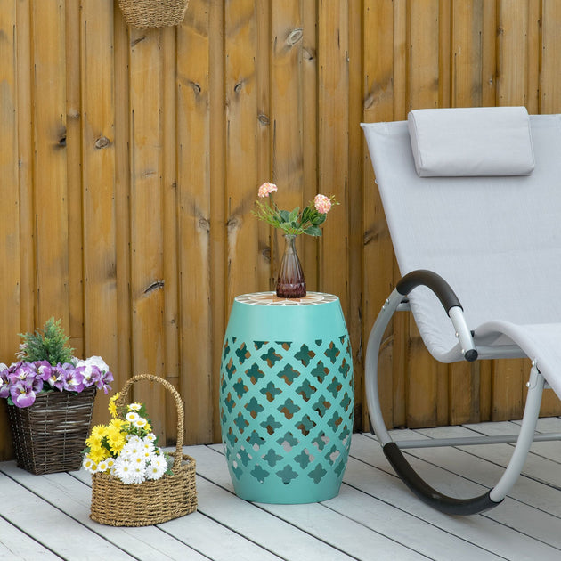 ERUULE Round Side Table Blue 4