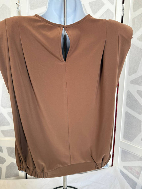 Frank Lyman Cap Sleeve Top Brown US 2 3