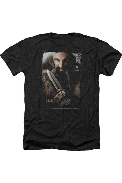 Gildan The Hobbit Dwalin Adult Heather Tee Black Large 2