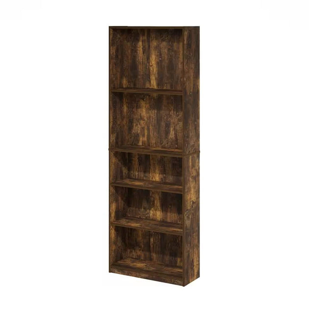 Hivvago 71-inch 5-Shelf Bookcase Black 5