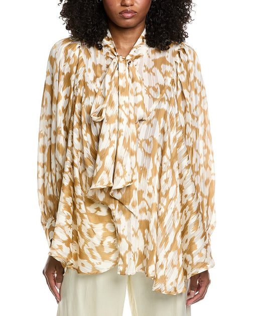 Beulah Printed Blouse Yellow Small 2