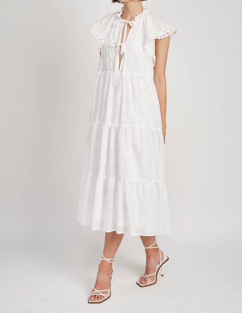 En Saison Delilah Midikleid Weiß Large 3