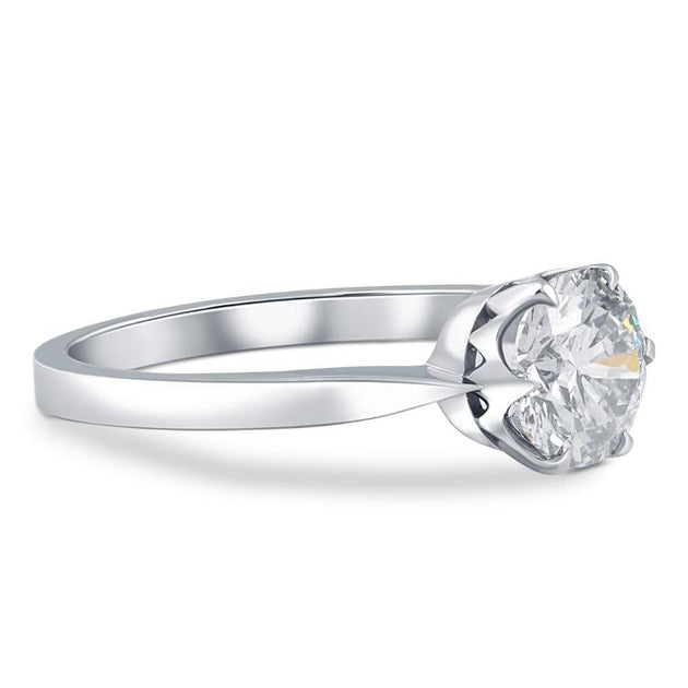 Pompeii3 Solitaire Lab Grown Diamond Engagement Ring 14k Gold & Platinum Multi US 4.5 5
