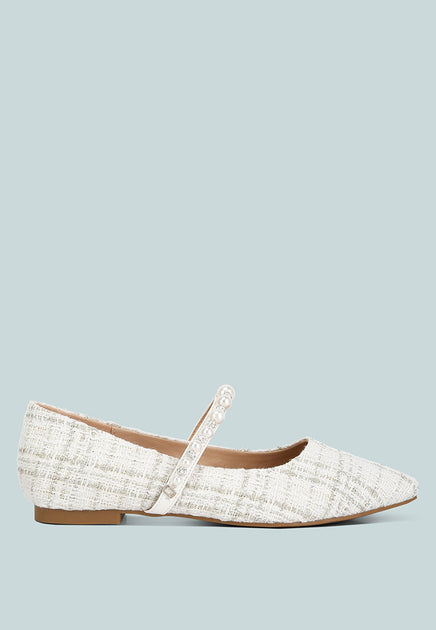 London Rag Mowie Mary Jane Flat White US 10 2