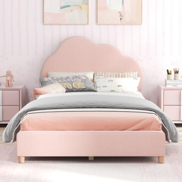 Hivvago Twin Bed Frame Pink 3