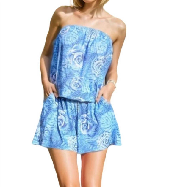 VaVa Amaya Tube Romper Blue Large 2
