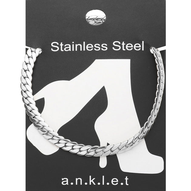 FASHNZFAB Wheat Chain Anklet Black 3