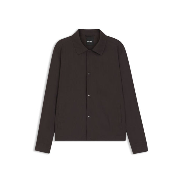 Boss Relaxed-fit Overshirt Brown 40 Waist 2