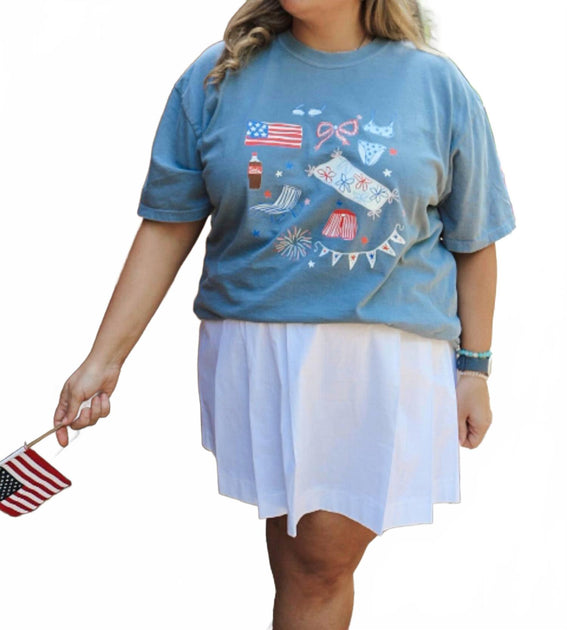 Adrienne Vacay Countdown Zara Pleated Skirt White Plus Size 3X 2