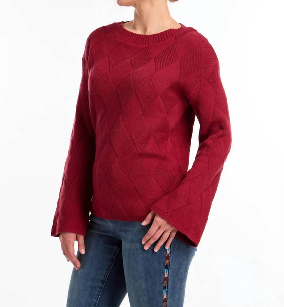 FDJ Long Sleeve Boat Neck Sweater Red Large 4