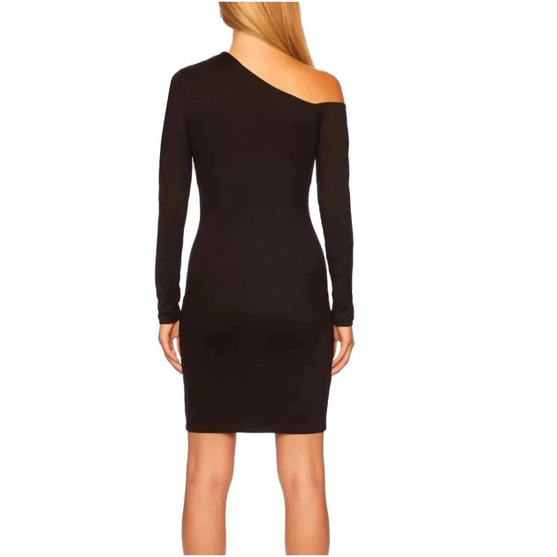 Susana Monaco Open Shoulder Dress Black Medium 4