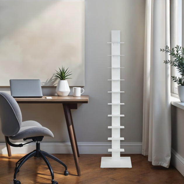 Hivvago Tower Bookcase Dark Gray 152x35x35cm 2