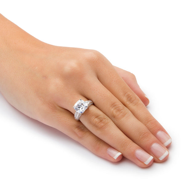 Palm 3.28 TCW Cubic Zirconia Engagement Ring White US 8 4