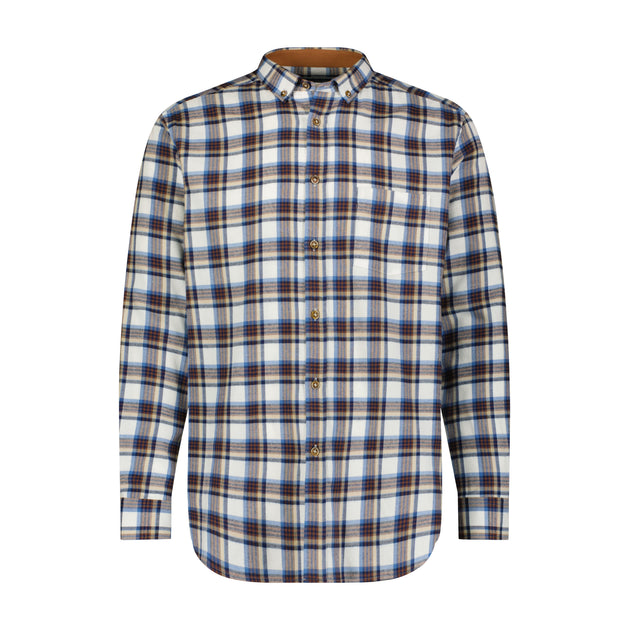 American Heritage Brushed Moss Plaid Shirt Beige XXL 2
