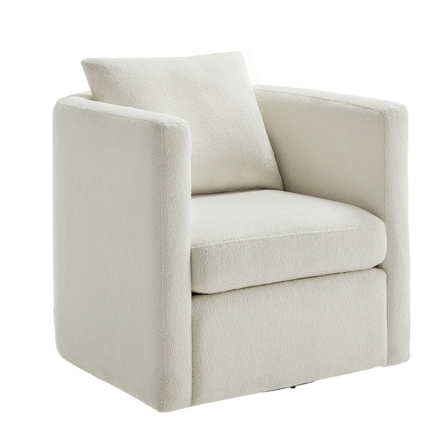 Comfort Pointe Sheldon Swivel Barrel Chair Ivory 2
