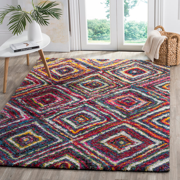 Safavieh Fiesta Shag Area Rug Multi 2