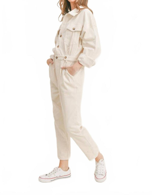 MABLE Utility Jumpsuit Beige Small 4