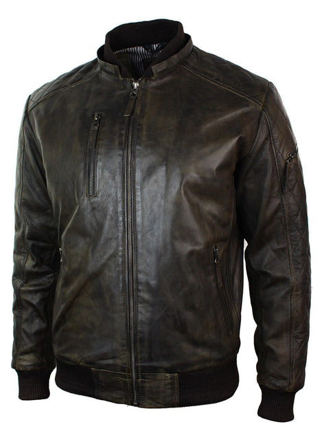 TruClothing Quilted Bomber Jacket Green Large 4