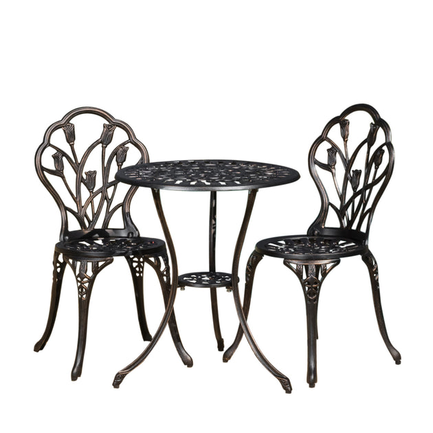 Streamdale Copper Tulip Bistro Set 3