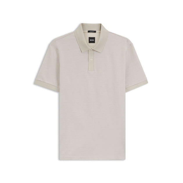 Boss Cotton Polo Shirt Beige Large 2