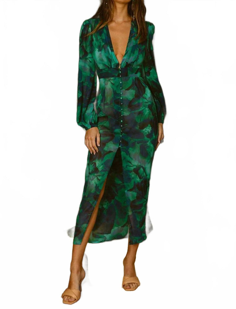 RUNAWAY Calista Midi Dress In Green