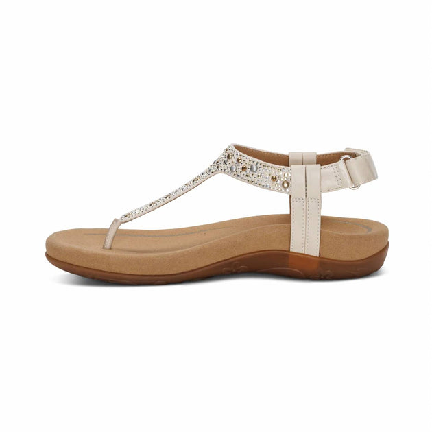 Aetrex Marni Slingback Thong Sandal White EU 40 4
