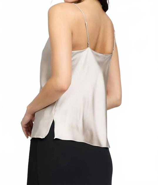 Current Air Cowl Neck Cami Top Beige Large 4